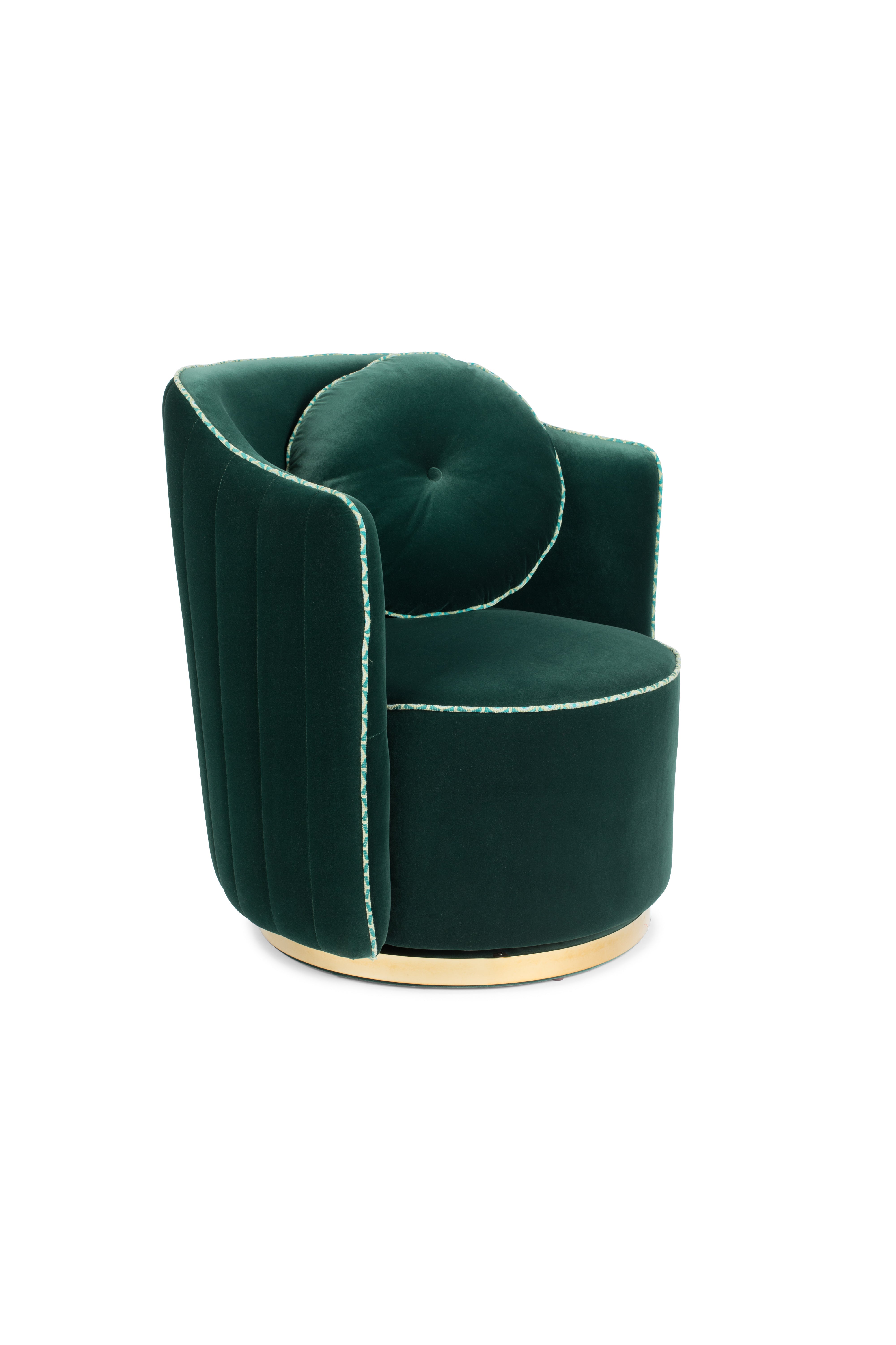 Bold Monkey Sassy Granny Dark Green Velvet Armchair